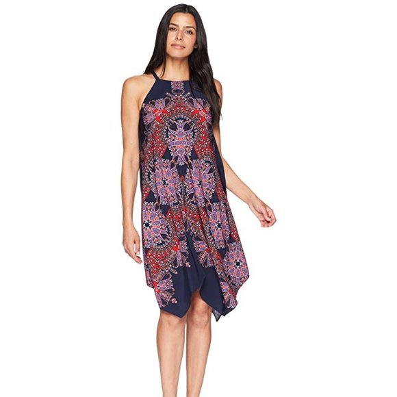 NEW Maggy London Paisley Hanky Hem Fit & Flare - Picture 1 of 3